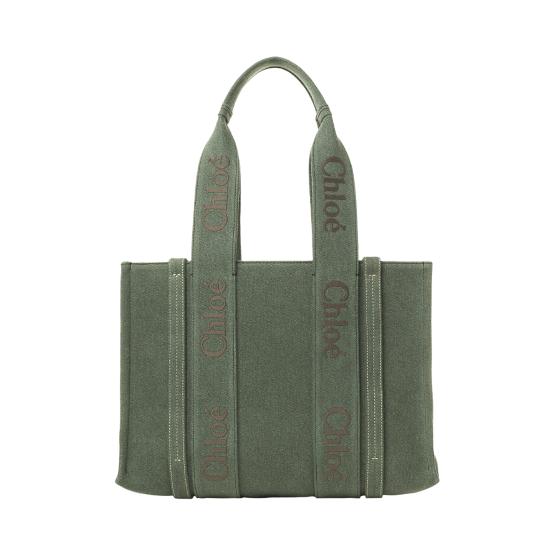 CHC23AS383L123E8 Chloe Medium Woody Tote Bag Wide Forest