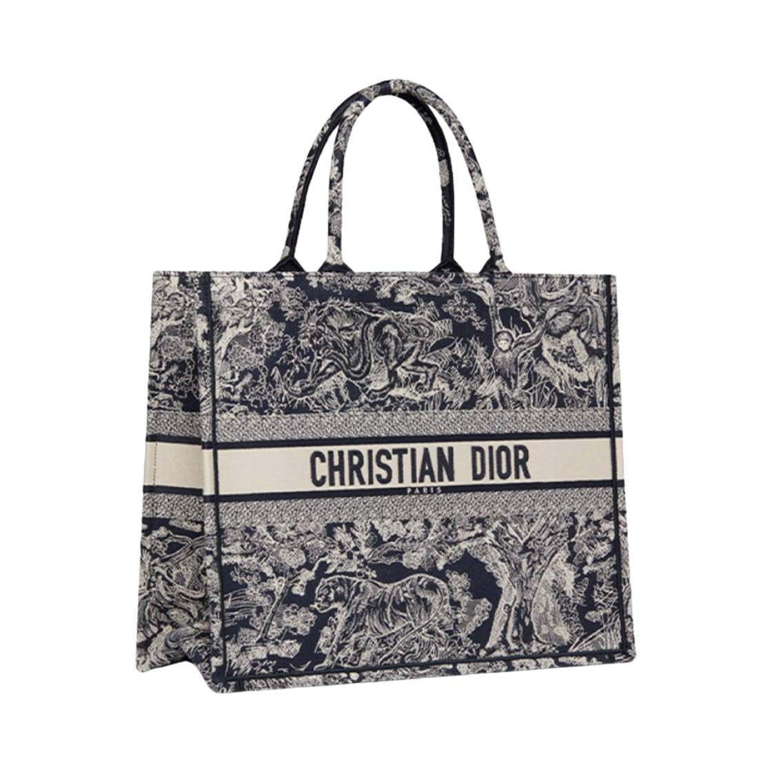 디올 라지 북 토트백 블루 에크루 리버스(Dior Large Book Tote Blue Ecru Reverse) - 2