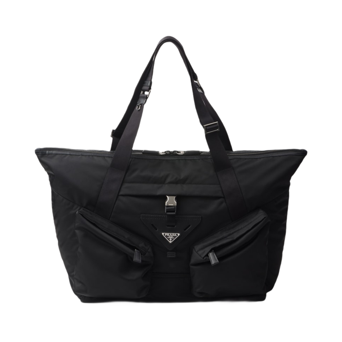 프라다 리나일론 레더 트래블 백 블랙(Prada Re-Nylon Leather Travel Bag Black) - 1