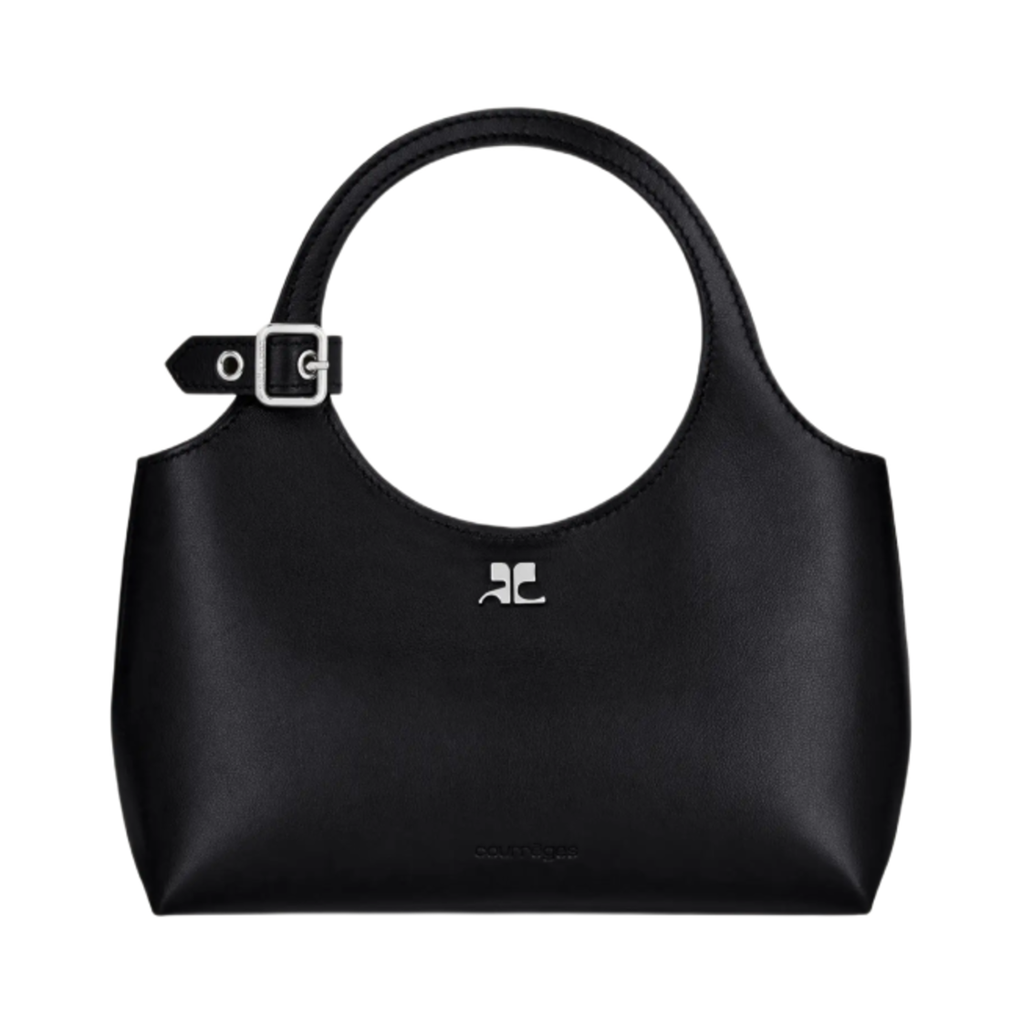 125GSA163CR00659999 Courreges Mini Holy Day Leather Bag Black