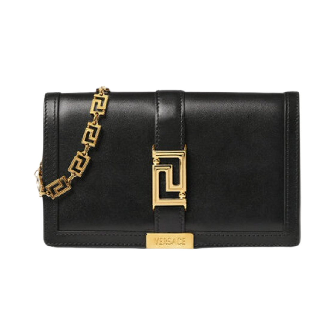 1007220-1A0513-41B00V Versace Greca Goddess Mini Bag Black Gold