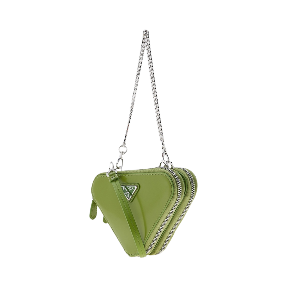 프라다 브러쉬드 레더 미니 파우치 백 펀 그린(Prada Brushed Leather Mini Pouch Bag Fern Green) - 2