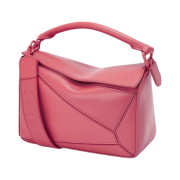 Loewe Small Puzzle Bag in Satin Calfskin Plumrose