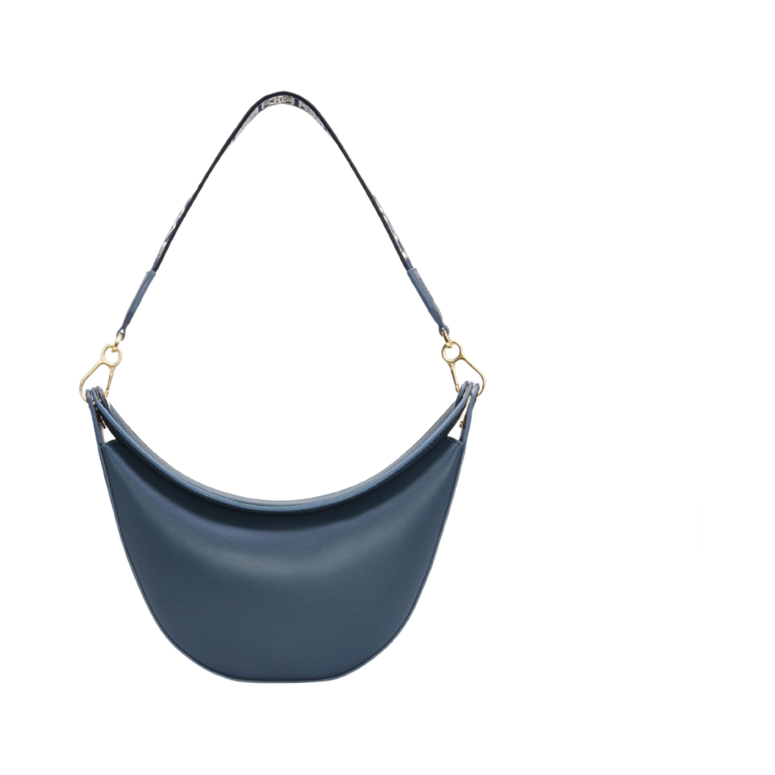 로에베 스몰 루나백 사틴 카프스킨 앤 자카드 오닉스 블루(Loewe Small Luna Bag in Satin Calfskin and Jacquard Onyx Blue) - 1