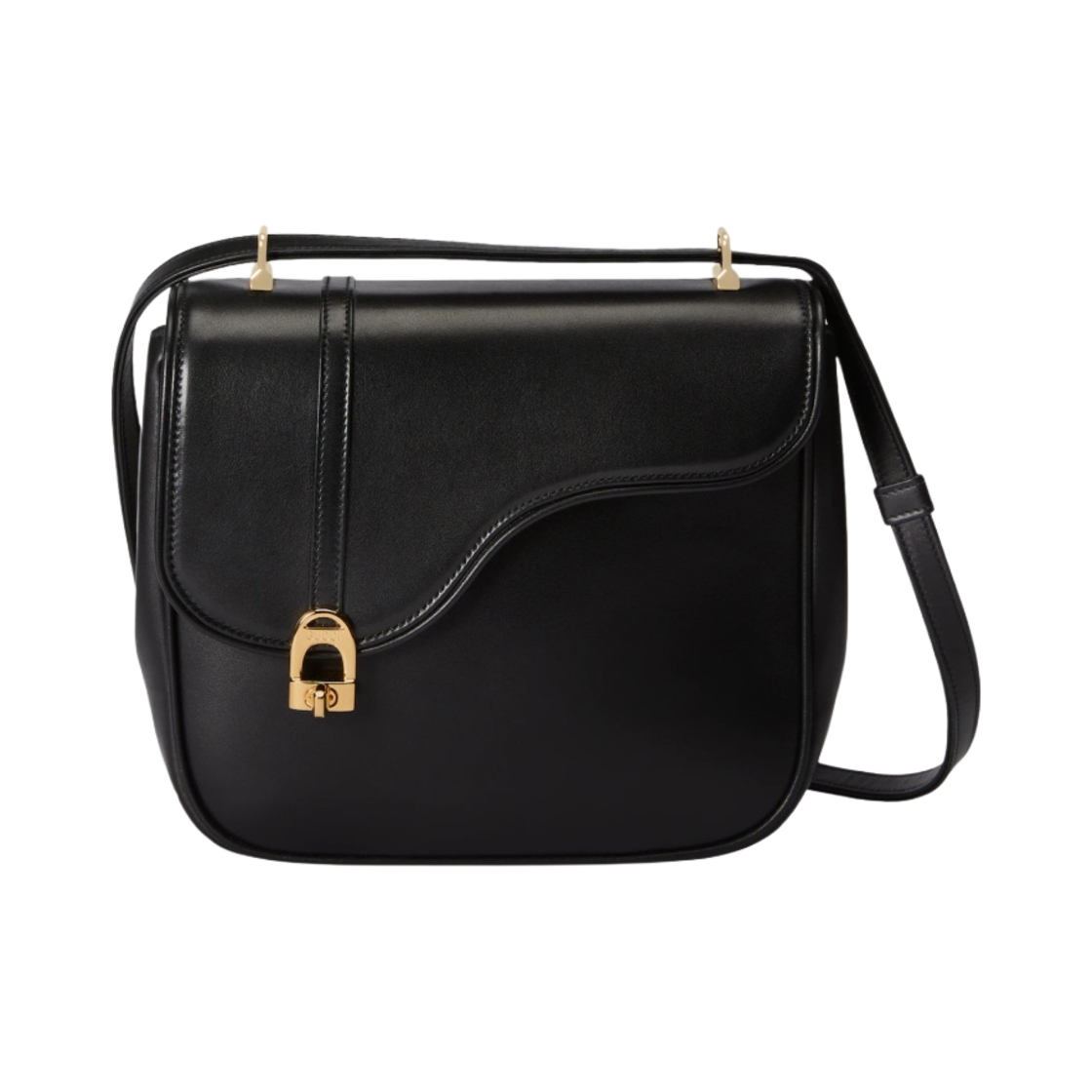 구찌 에퀘스트리안 인스파이어드 숄더백 블랙 레더(Gucci Equestrian Inspired Shoulder Bag Black Leather) - 1