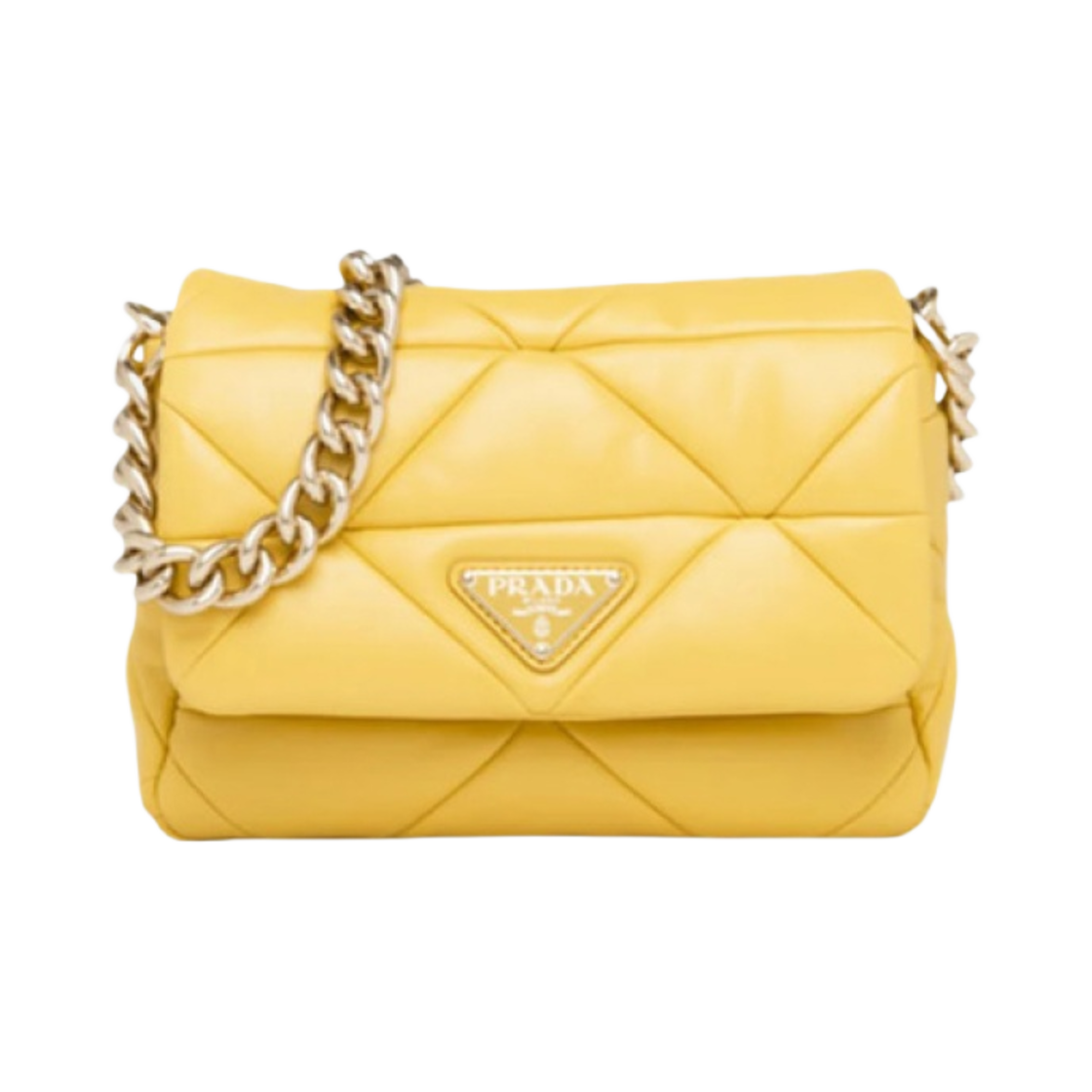프라다 시스템 나파 패치워크 숄더백 옐로우