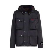 C.P. Company x Barbour Creel Wax Jacket Black