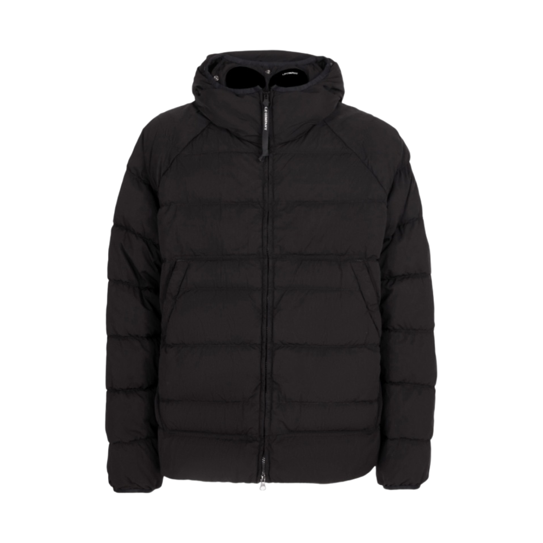 13CMOW027A006369G999 C.P. Company Eco-Chrome R Hooded Down Goggle Jacket Black - 22FW