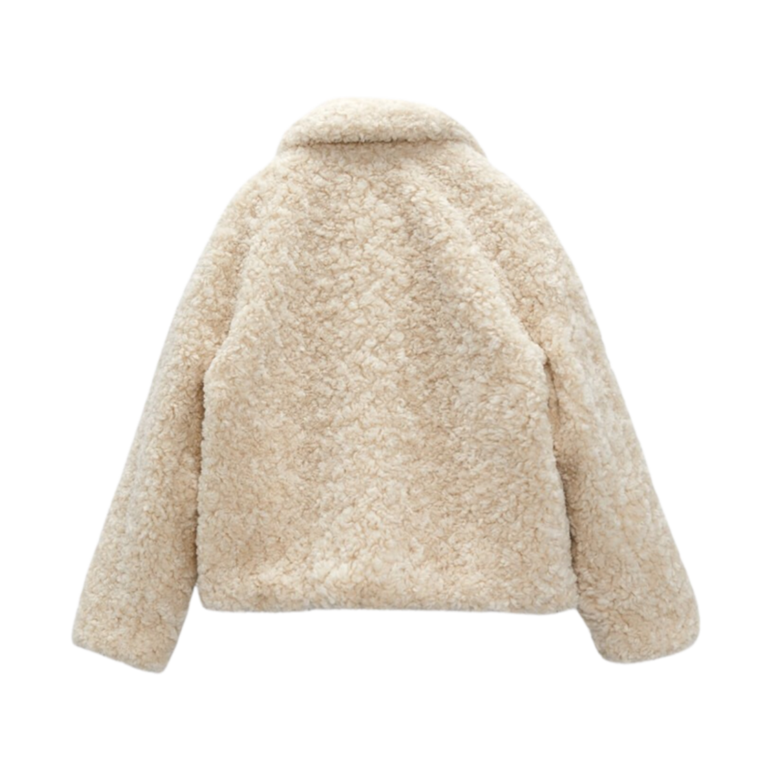 (W) 자라 에코 포우 셔링 오버셔츠 자켓 에크루((W) Zara Eco Faux Shearling Overshirt Jacket Ecru) - 2