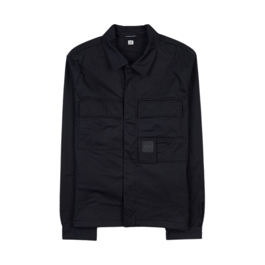 C.P. Company Gabardine Buttoned Jacket Black - 23FW