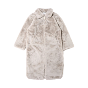 (W) Nike NSW Faux Fur AOP Long Jacket Light Iron Ore - Asia