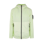 Stone Island 40522 Crinkle Reps Nylon Garment Dyed Hooded Jacket Light Green - 23SS
