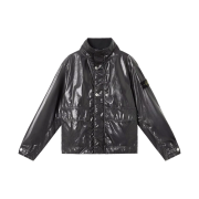 Stone Island 4100016 Mussola Gommata-TC Water-and Wind-Resistant Jacket with Light Padding Black - 25SS