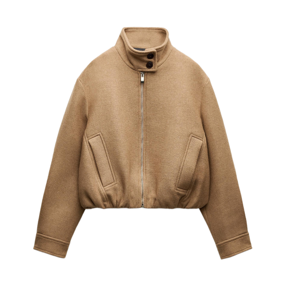 (W) 자라 하이넥 울 자켓 카멜((W) Zara High-Neck Wool Jacket Camel) - 1
