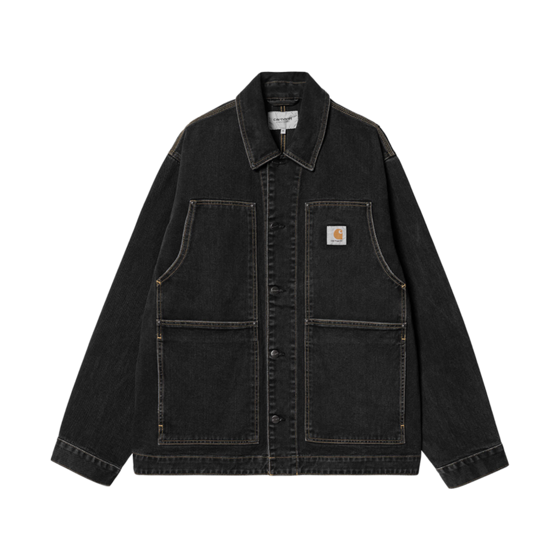I034866-89-06 Carhartt WIP OG Double Front Jacket Black Stone Washed