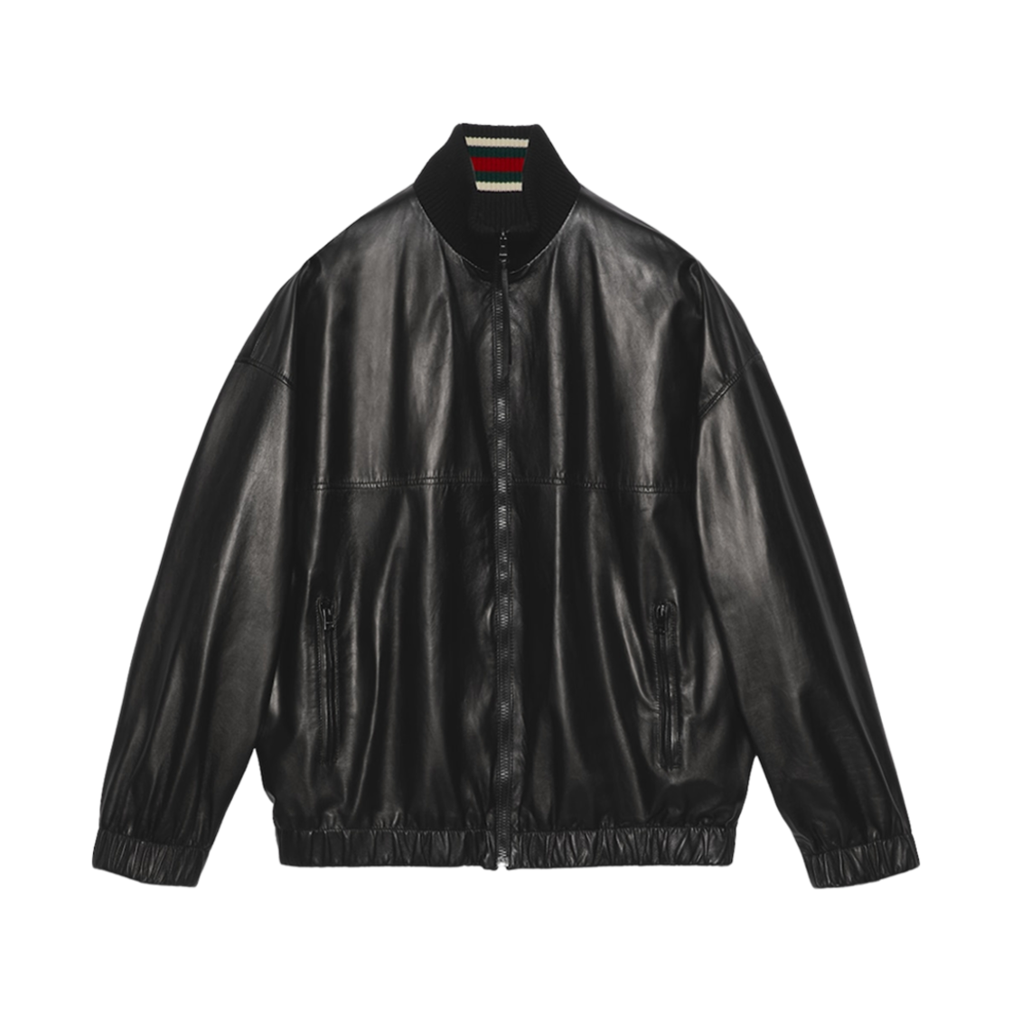 구찌 레더 봄버 자켓 블랙(Gucci Leather Bomber Jacket Black) - 1