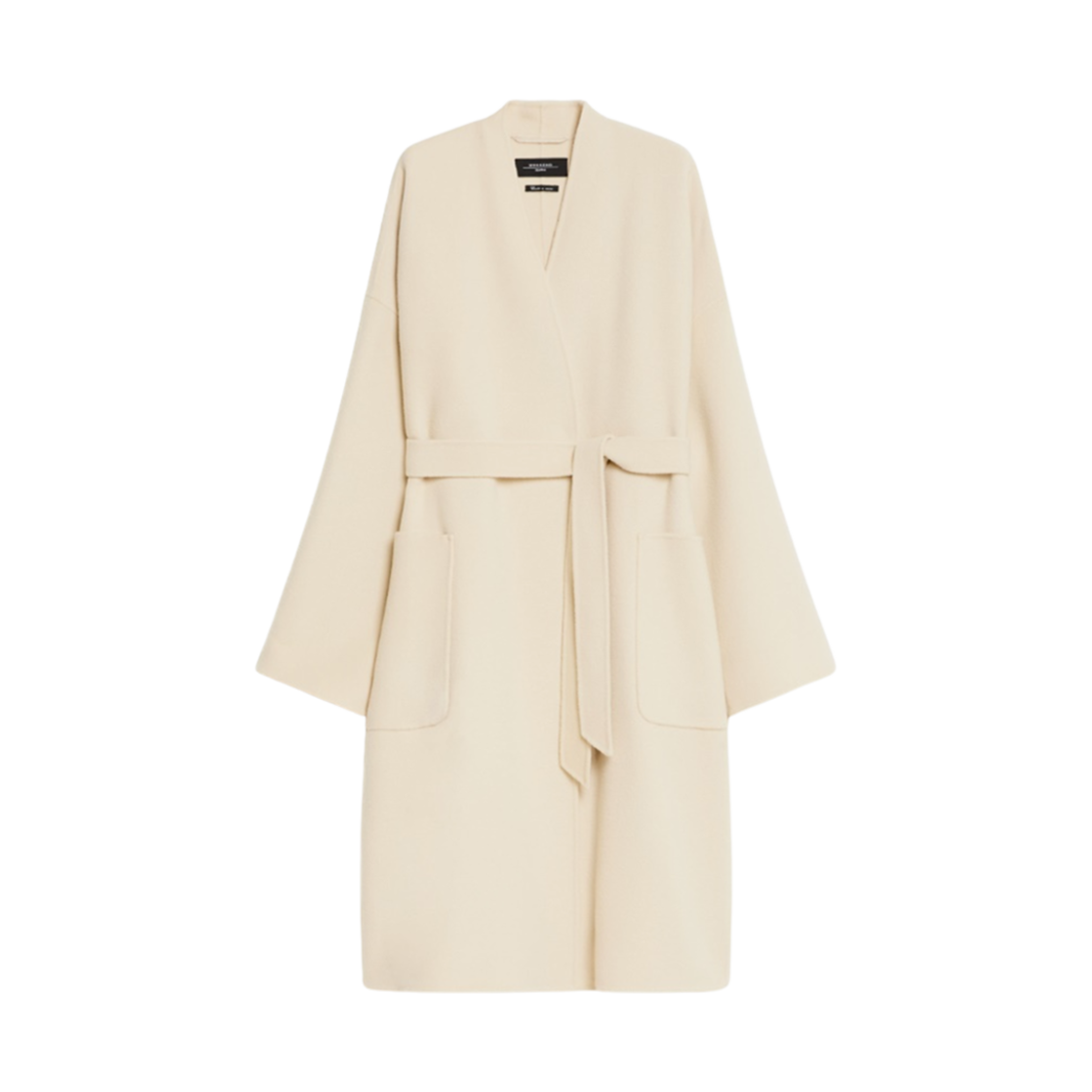 【関税&送料込】Max Mara Ivory Wool Blend Orma Coat Short wool and cashmere coat, white | 