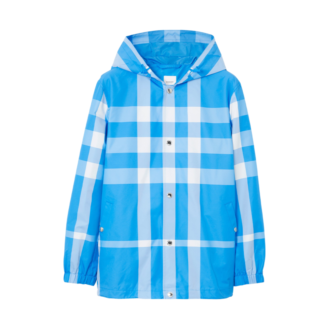 버버리 체크 나일론 후드 자켓 비비드 블루(Burberry Check Nylon Hooded Jacket Vivid Blue) - 1