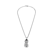 Balenciaga Keyholder Thin Cargo Necklace Silver