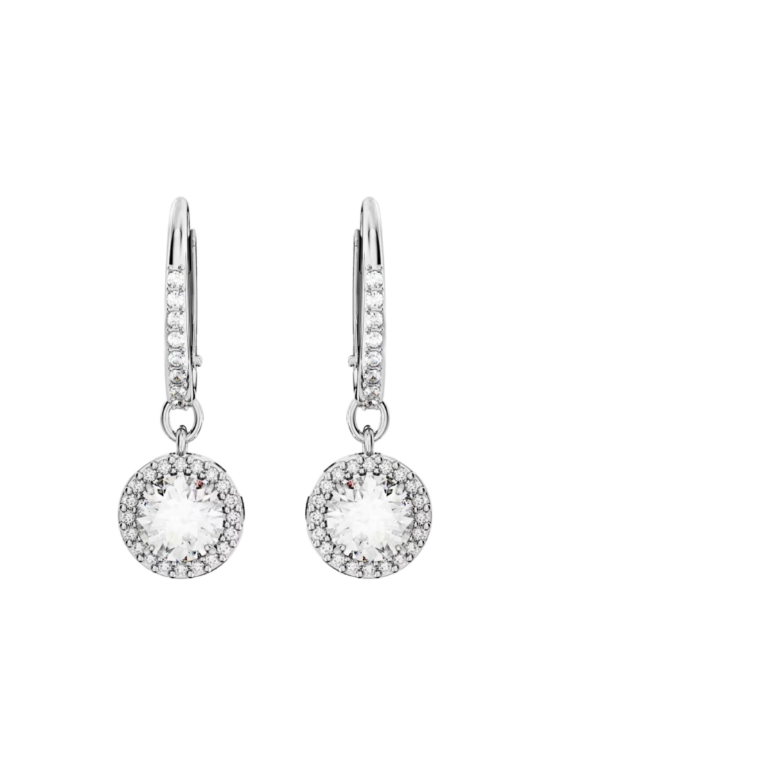 (W) 스와로브스키 콘스텔라 드롭 이어링 화이트 로듐 플래팅((W) Swarovski Constella Drop Earrings White Rhodium Plated) - 1