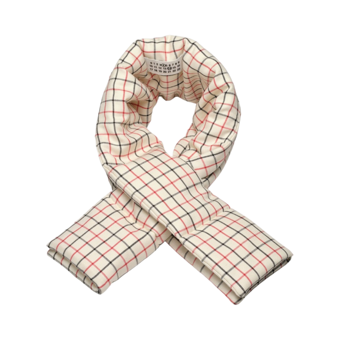 메종 마르지엘라 리사이클 나일론 스카프 에크루 체크(Maison Margiela Recycled Nylon Scarf Ecru Check) - 1