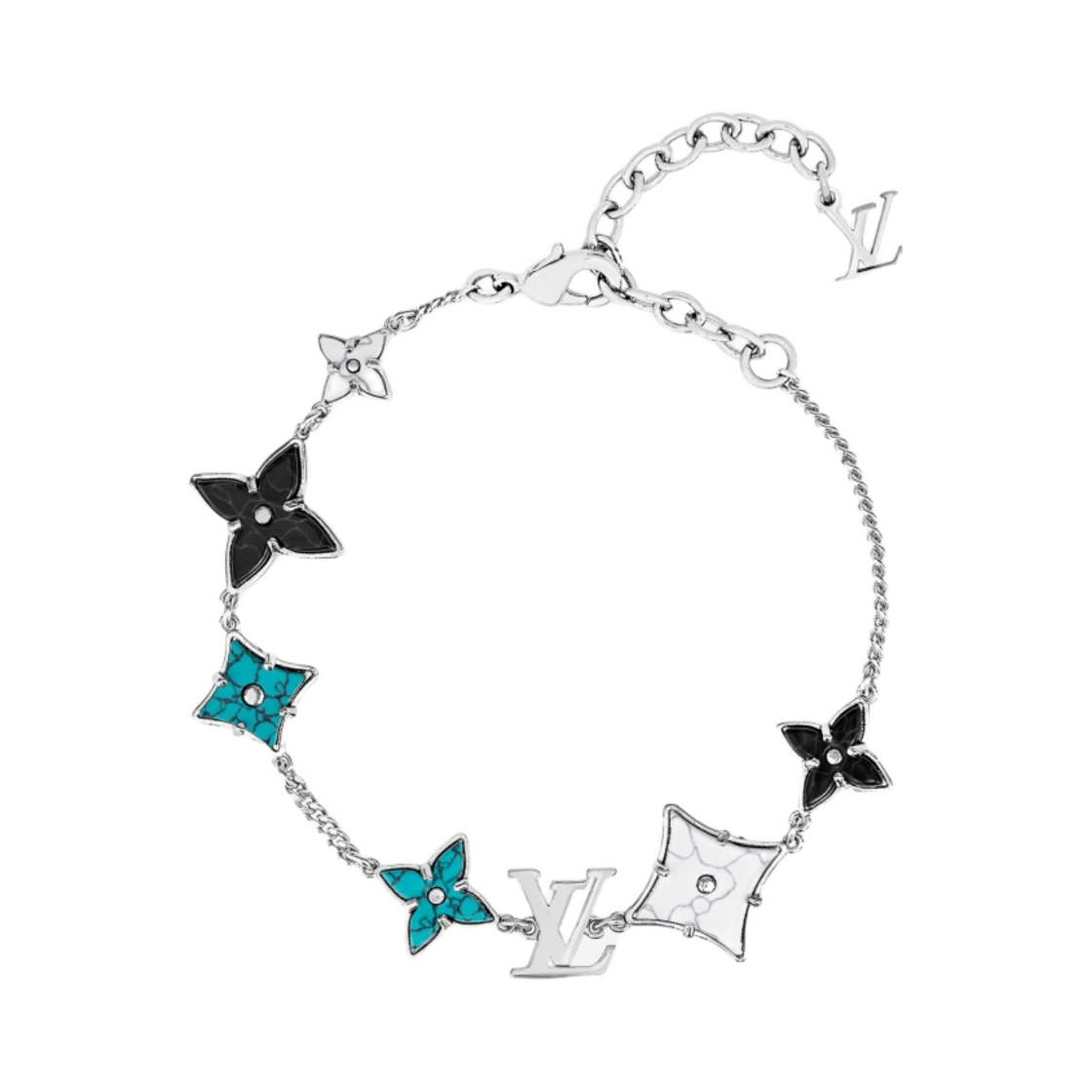 루이비통 모노그램 선라이즈 브레이슬릿 팔라듐 멀티컬러(Louis Vuitton Monogram Sunrise Bracelet Palladium Multicolor) - 1