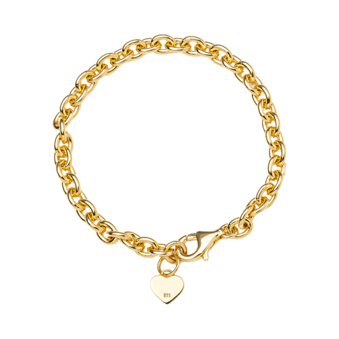 HM29GD070 Human Made Heart Silver Bracelet Gold