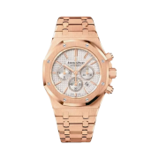 Audemars Piguet Royal Oak Chronograph 41mm Pink Gold Bracelet Silver