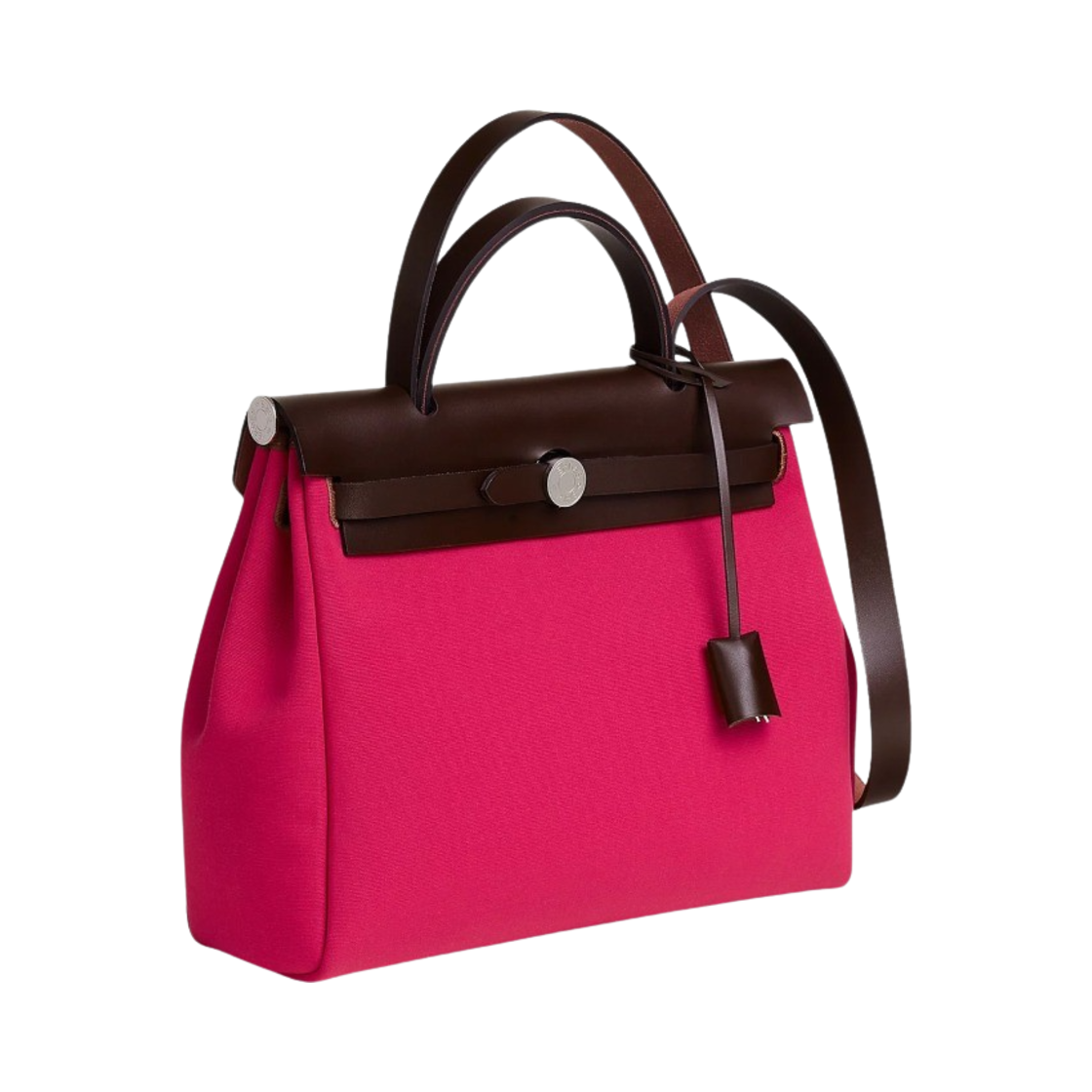 H082268CKBG Hermes Herbag Zip 31 Verso Bag Retourne Canvas & Palladium Rose Extreme Rouge Venitien Rouge Sellier - #2