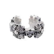 Scudo Art Nouveau Scudo Ring Aquamarine Stone