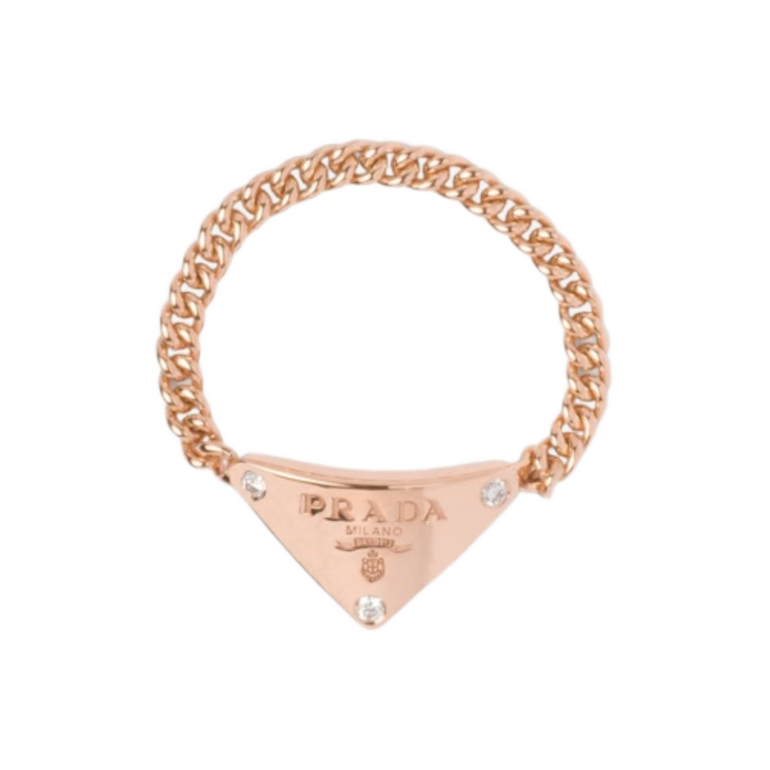 프라다 이터널 골드 체인 링 핑크 골드 & 다이아몬드(Prada Eternal Gold Chain Ring in Pink Gold With Diamonds) - 1