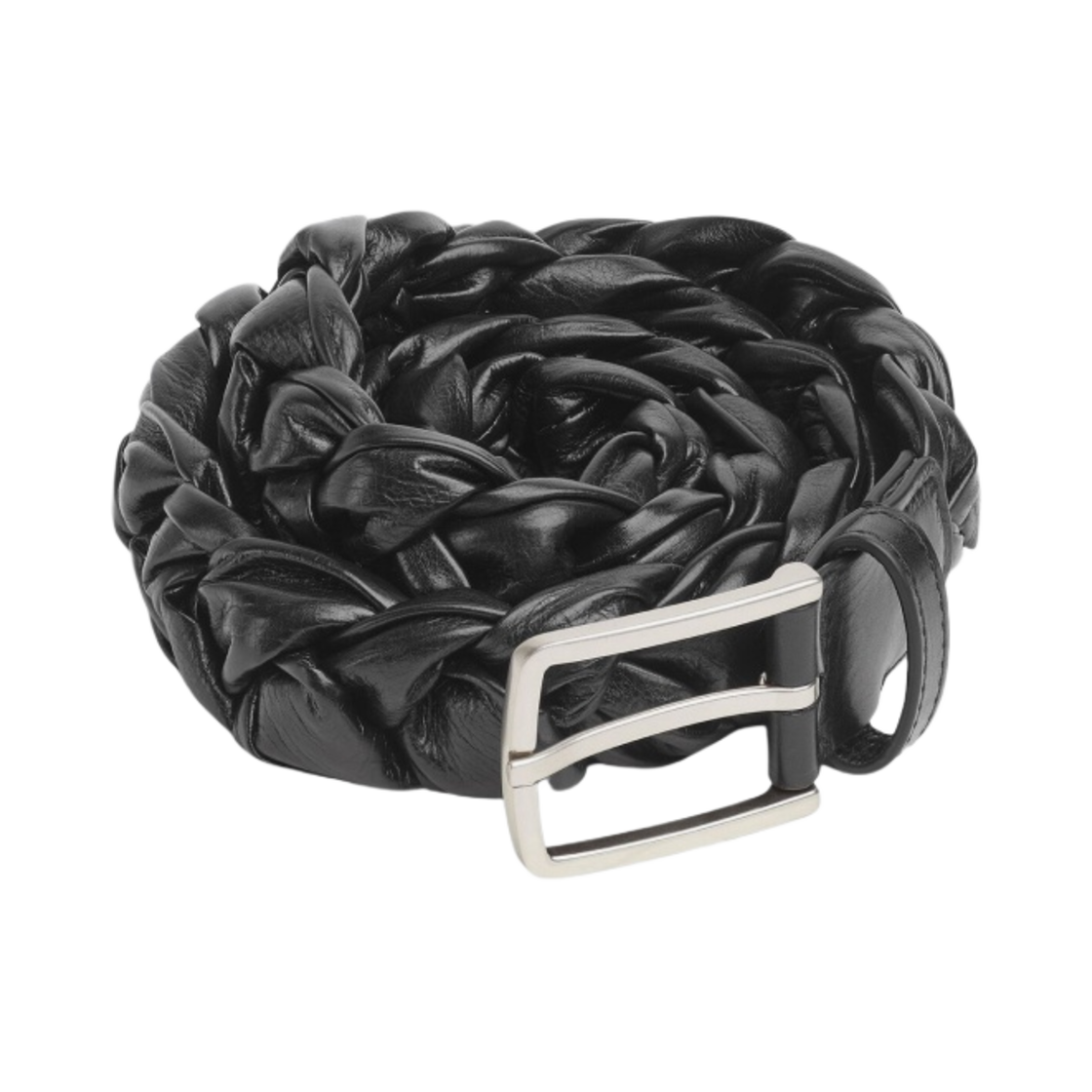 보테가 베네타 폴라드 인트레치오 벨트 블랙