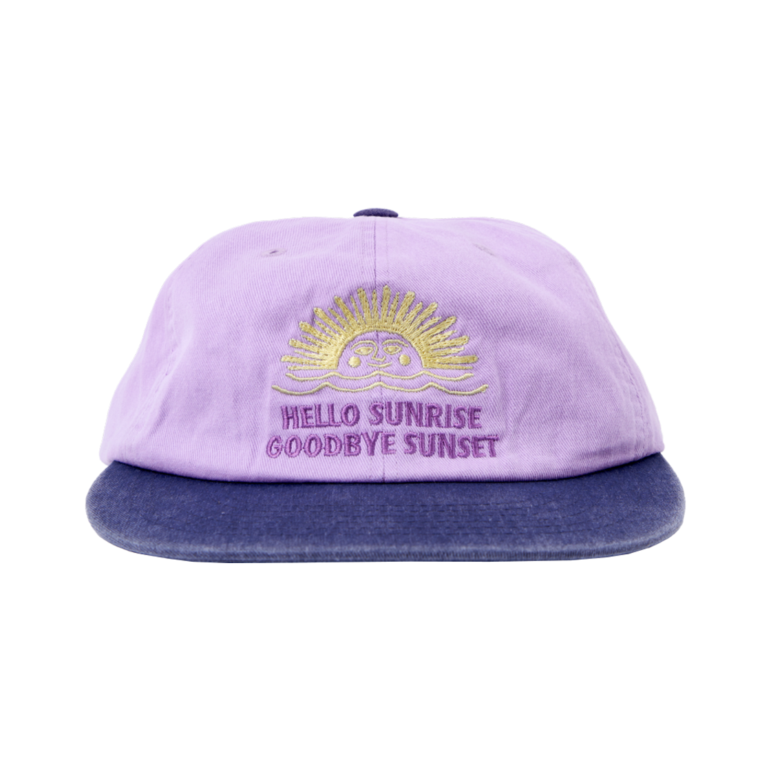 헬로선라이즈 90s 로고 6패널 캡 라벤더 & 네이비(Hello Sunrise 90s Logo 6Panel Cap Lavender & Navy)