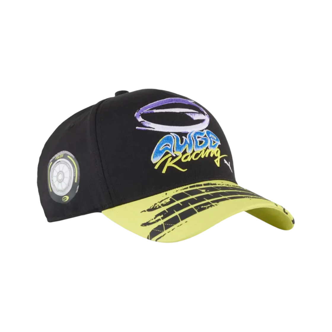 026946-01 Puma x A$AP Rocky Awge Racing Hat Puma Black Lime Sheen