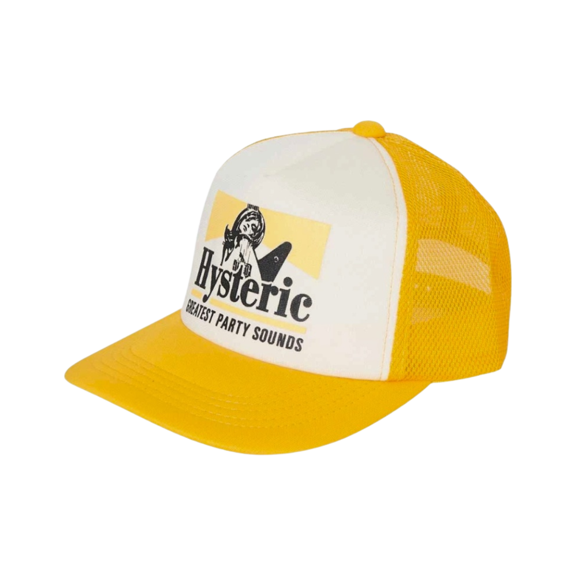히스테릭 글래머 기타 걸 메쉬 캡 옐로우