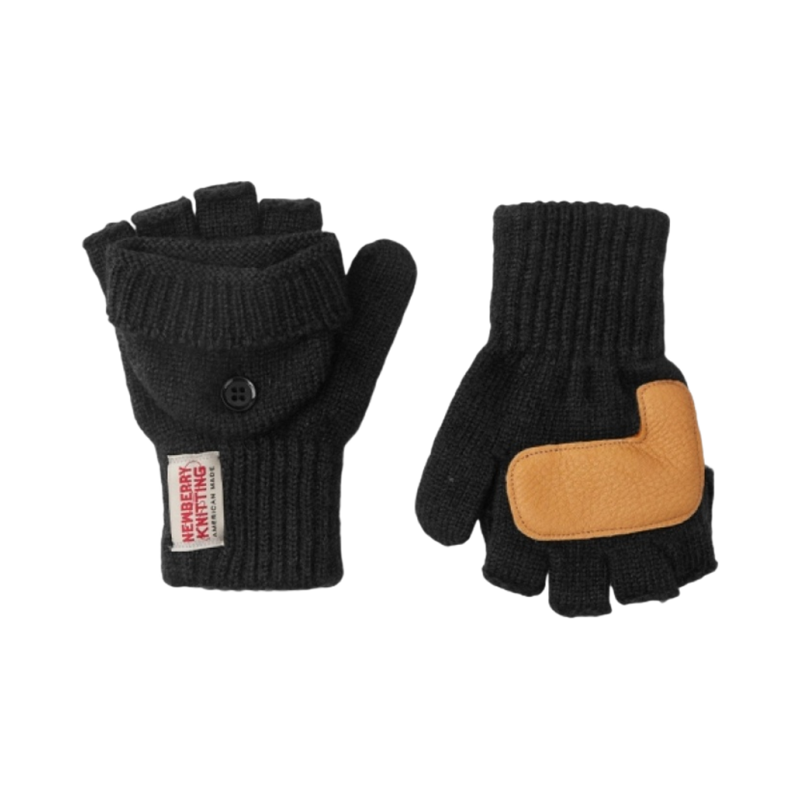 뉴베리니팅 디어스킨 글로밋 글러브 블랙(Newberry Knitting Deerskin Glomitt Gloves Black)