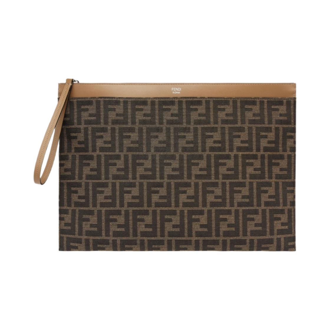 펜디 라지 플랫 FF 파우치 브라운(Fendi Large Flat FF Pouch Brown)