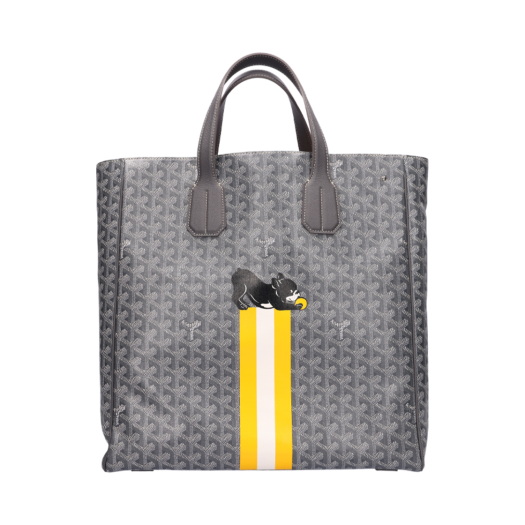 AMAVOLTAIRE3-51 Goyard Voltaire Handbag Grey Canvas&Leather