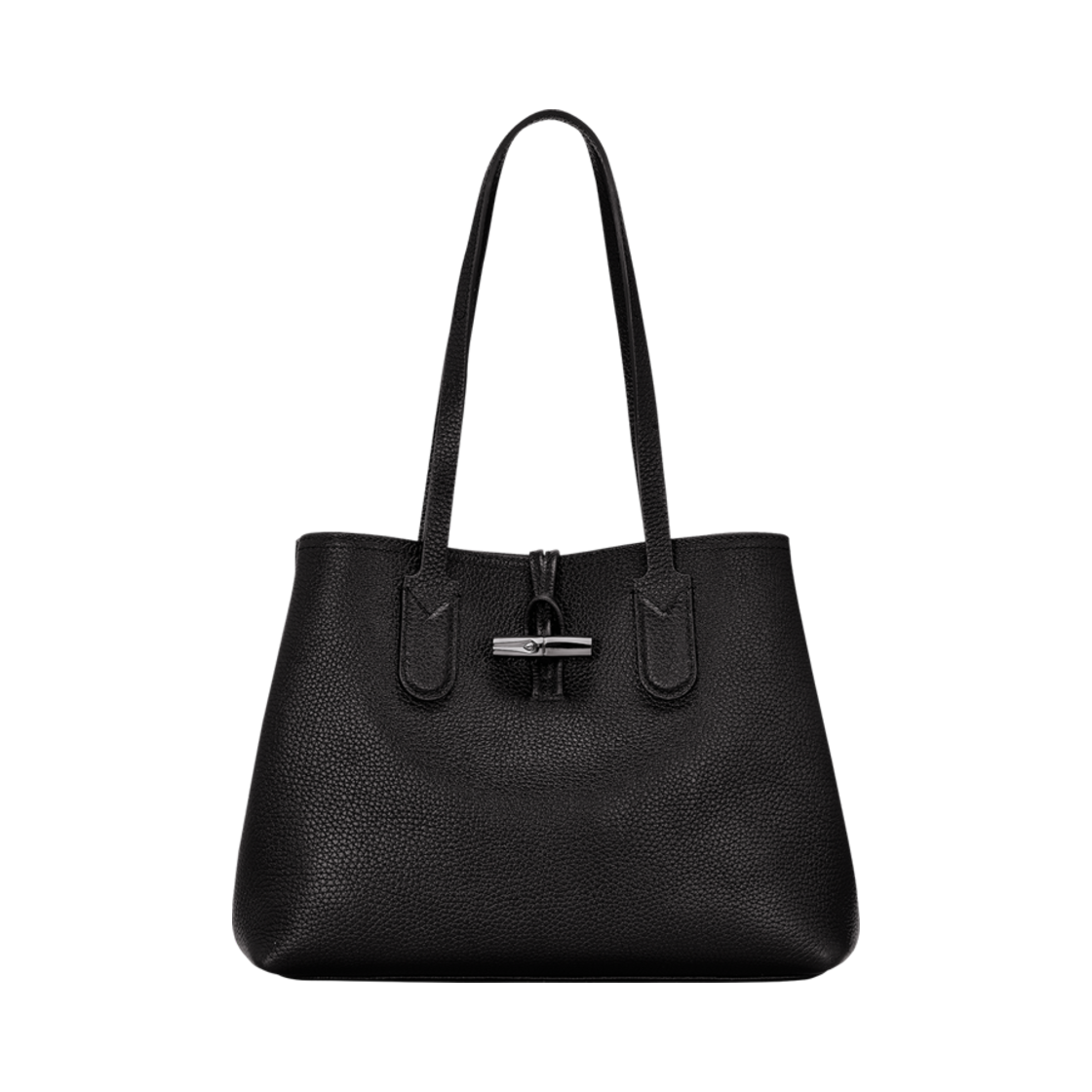 롱샴 르 로조 에센셜 M 토트백 블랙(Longchamp Le Roseau Essential M Tote Bag Black) - 1