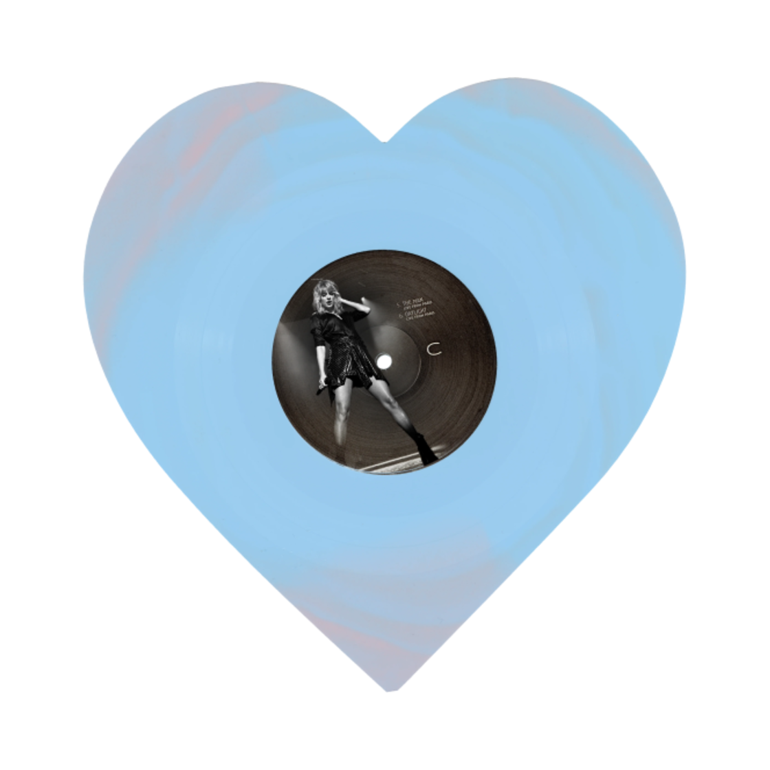 테일러 스위프트 러버 라이브 프롬 파리 하트 쉐입 바이닐 핑크 옐로우 블루 (2LP)(Taylor Swift Lover Live From Paris Heart Shaped Vinyl Pink Yellow Blue (2LP)) - 4
