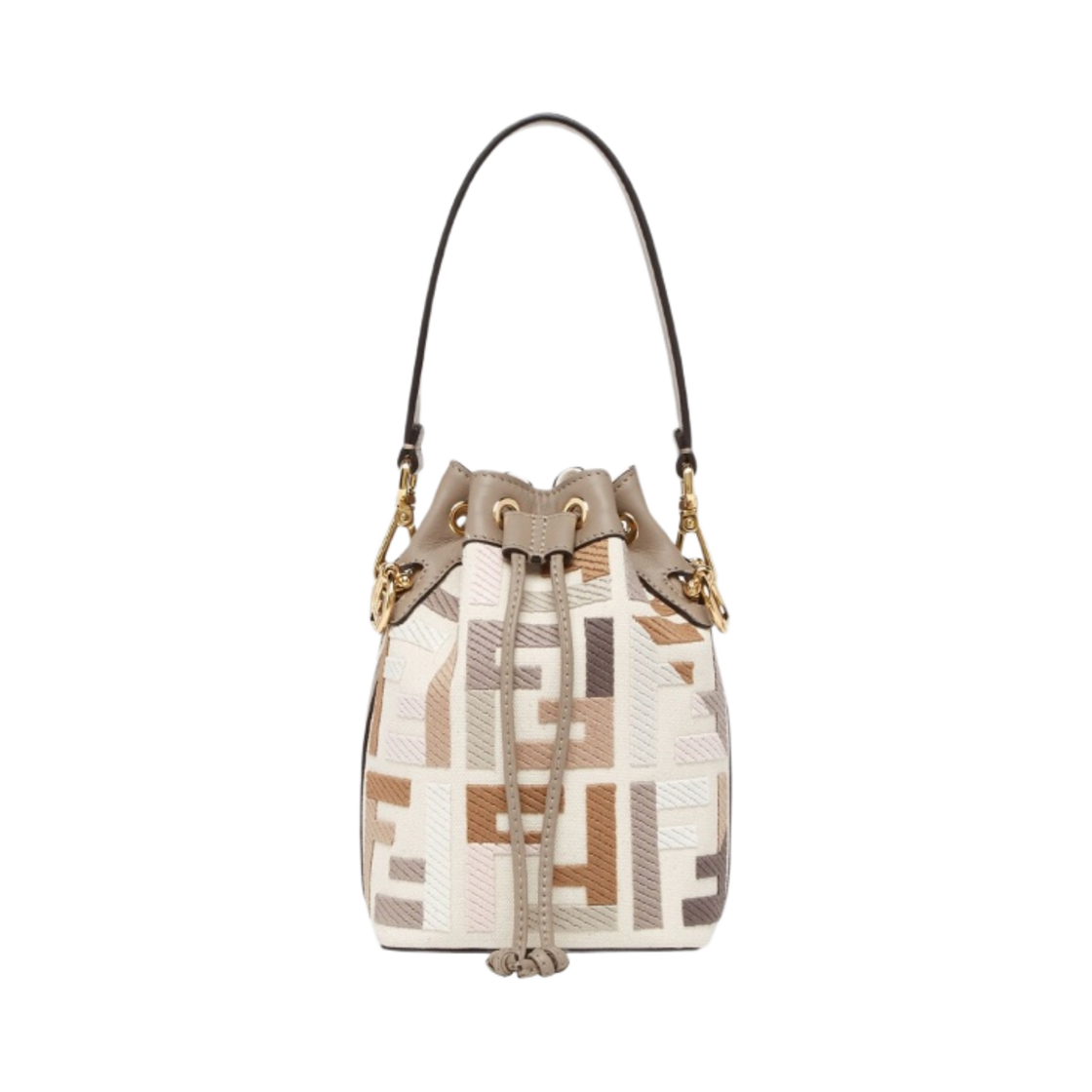 펜디 몬트레조 FF 자수 캔버스 미니백 멀티컬러(Fendi Mon Tresor FF Embroidery Canvas Mini Bag Multicolor) - 1