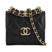 Chanel Clutch with Chain Grained Calfskin & Gold Black