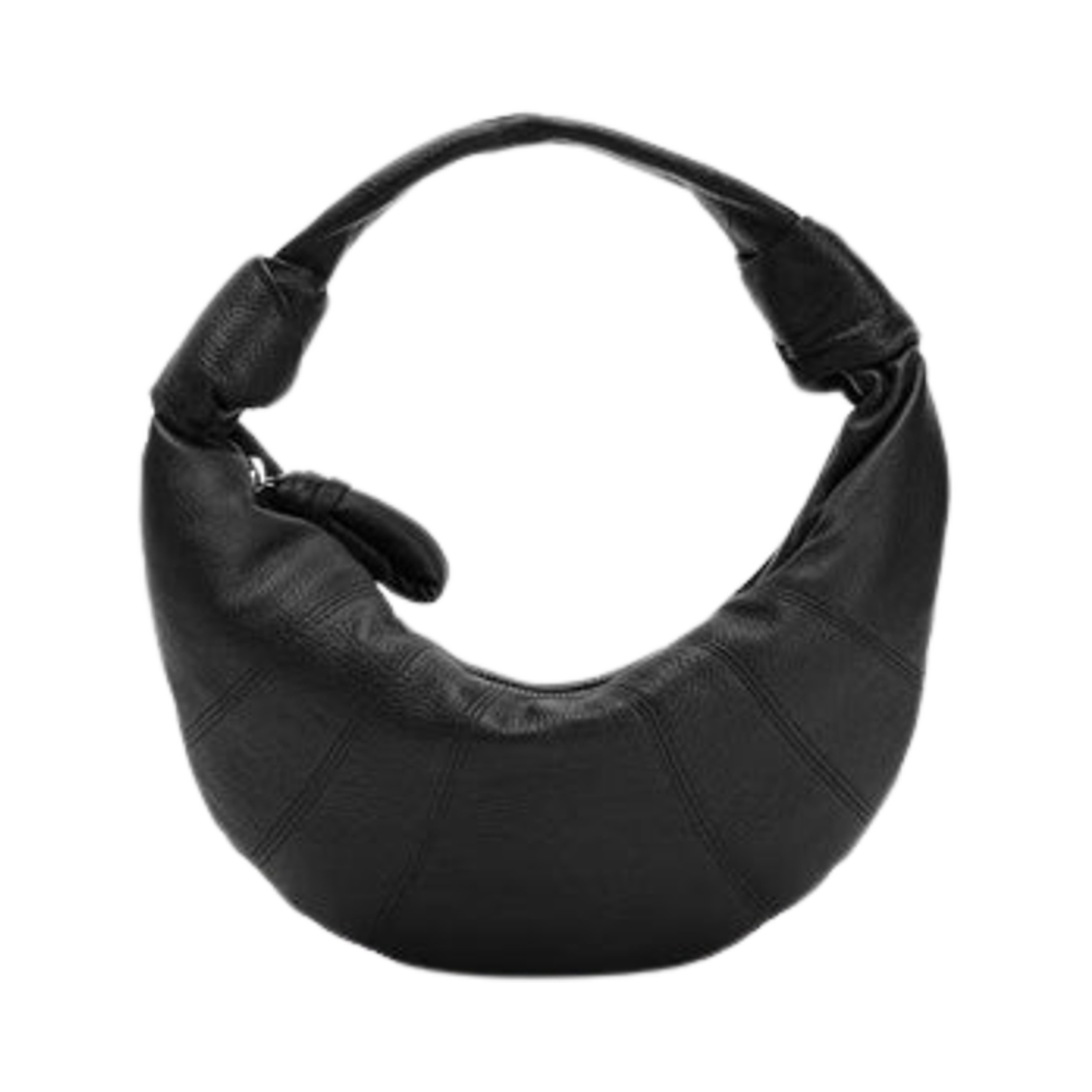 BG0125-LL0018-999 Lemaire Mini Fortune Croissant Bag Soft Grained Leather Black