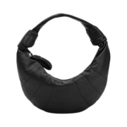 Lemaire Mini Fortune Croissant Bag Soft Grained Leather Black
