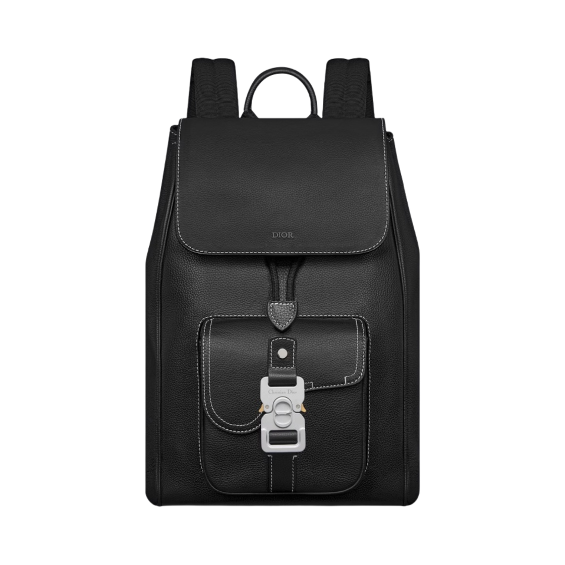1ADBA200YKK-H00N Dior Saddle Backpack Grained Calfskin Black