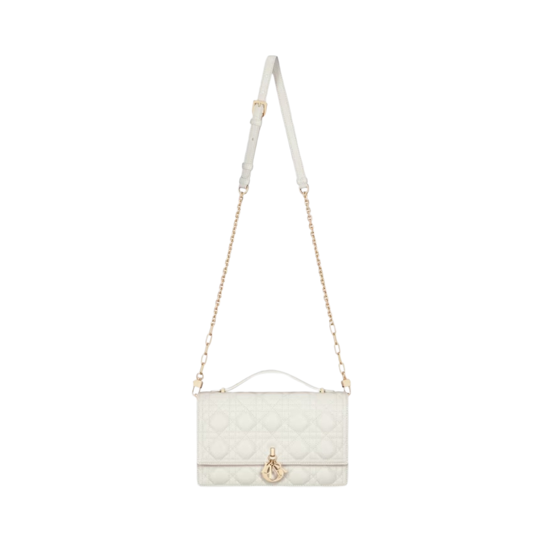 디올 미스 디올 까나쥬 램스킨 탑 핸들백 라떼(Dior Miss Dior Cannage Lambskin Top Handle Bag Latte) - 4