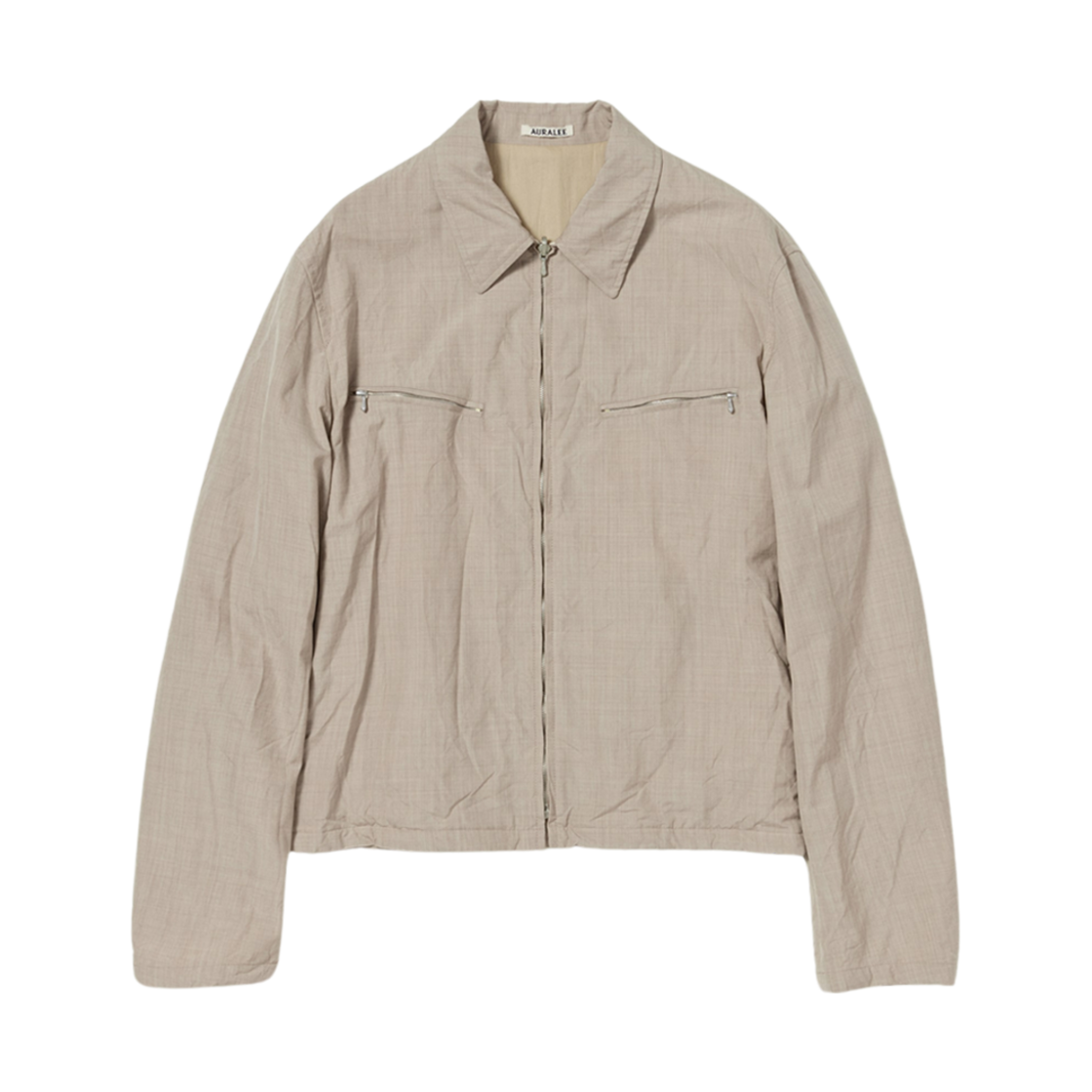 오라리 하이 카운트 울 포플린 블루종 탑 베이지(Auralee High Count Wool Poplin Blouson Top Beige)