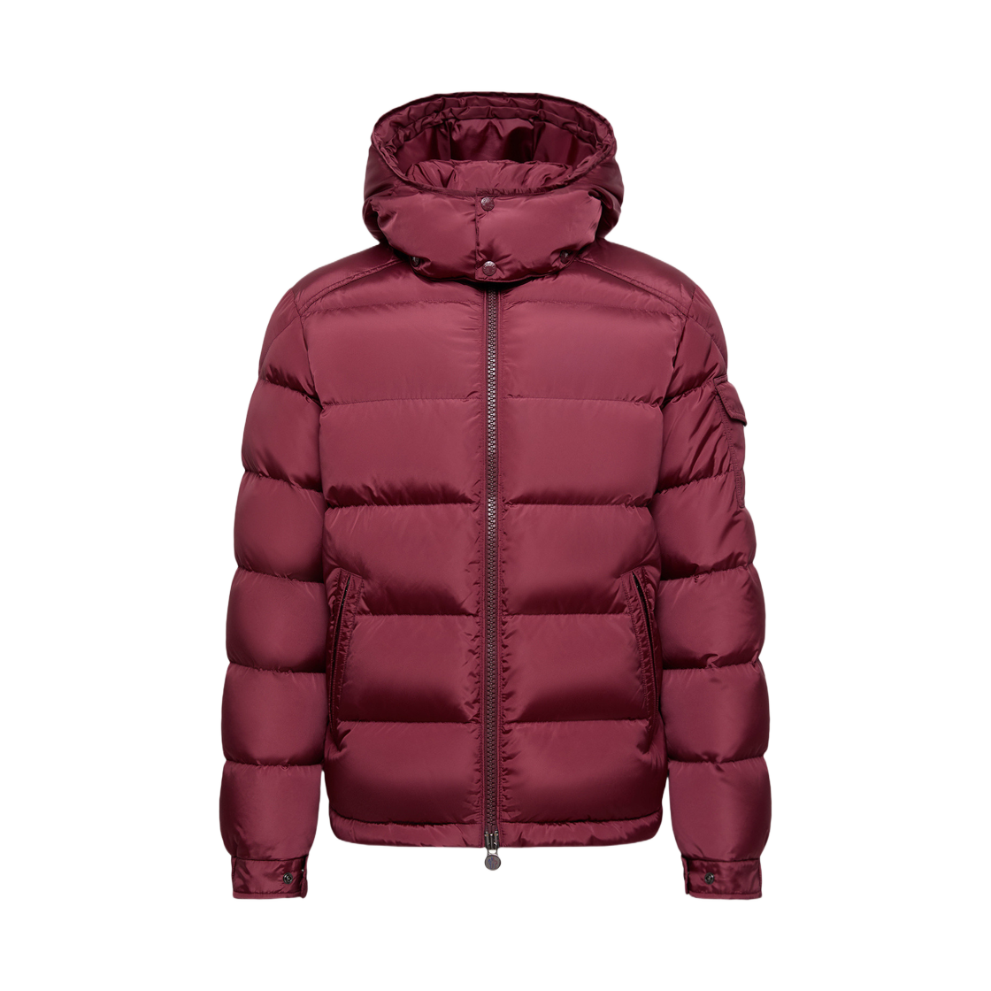 몽클레르 마야 후드 쇼트 다운 자켓 버건디 - 25FW(Moncler Maya Hooded Short Down Jacket Burgundy - 25FW) - 1