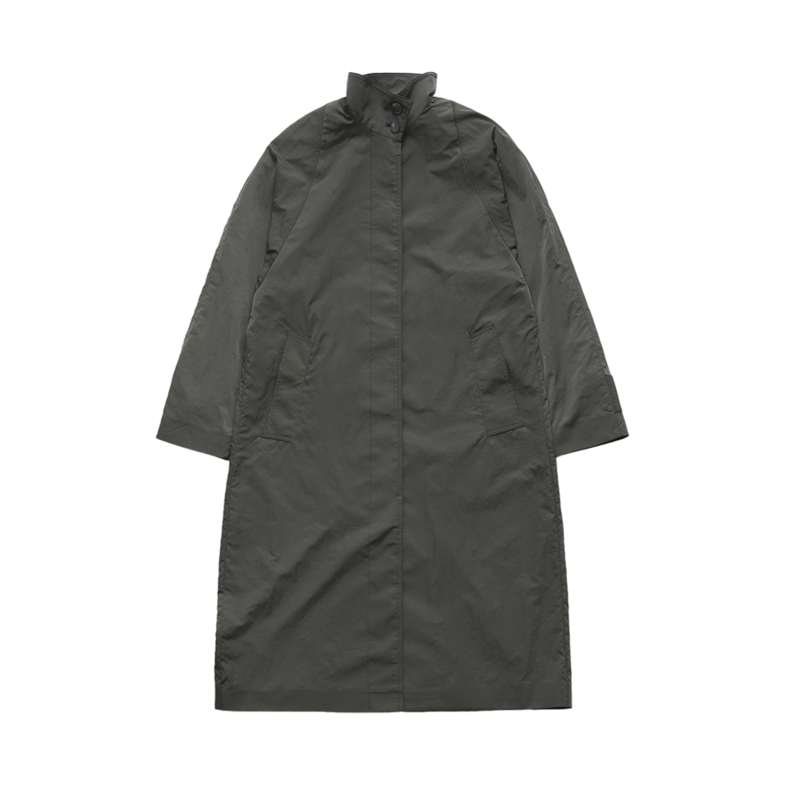 FV24C_CT03KK000 FARVEN Pratt Nylon Trench Coat Ebony Gray