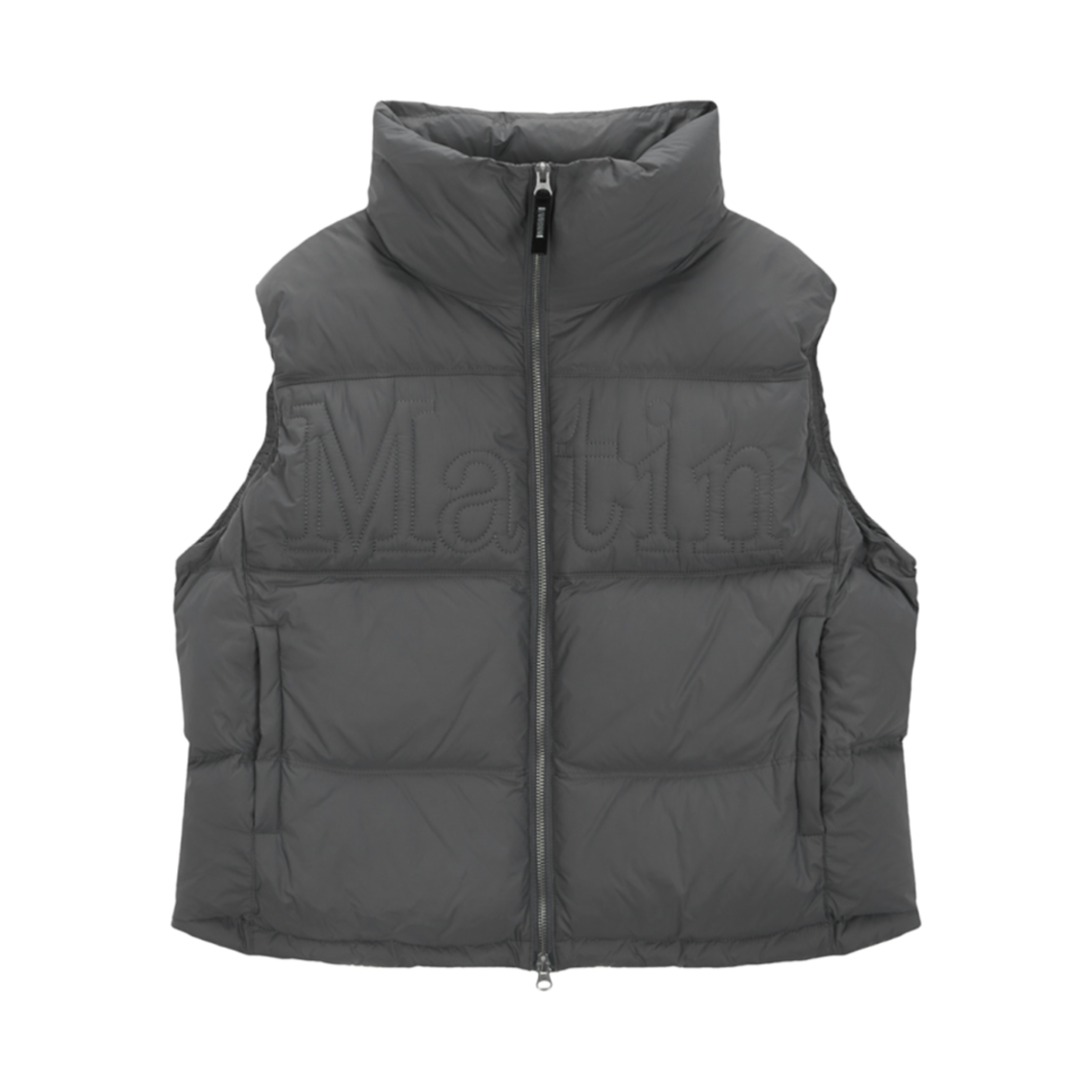 MK249ODW009MGY (W) Matin Kim Big Logo Point Down Vest Grey